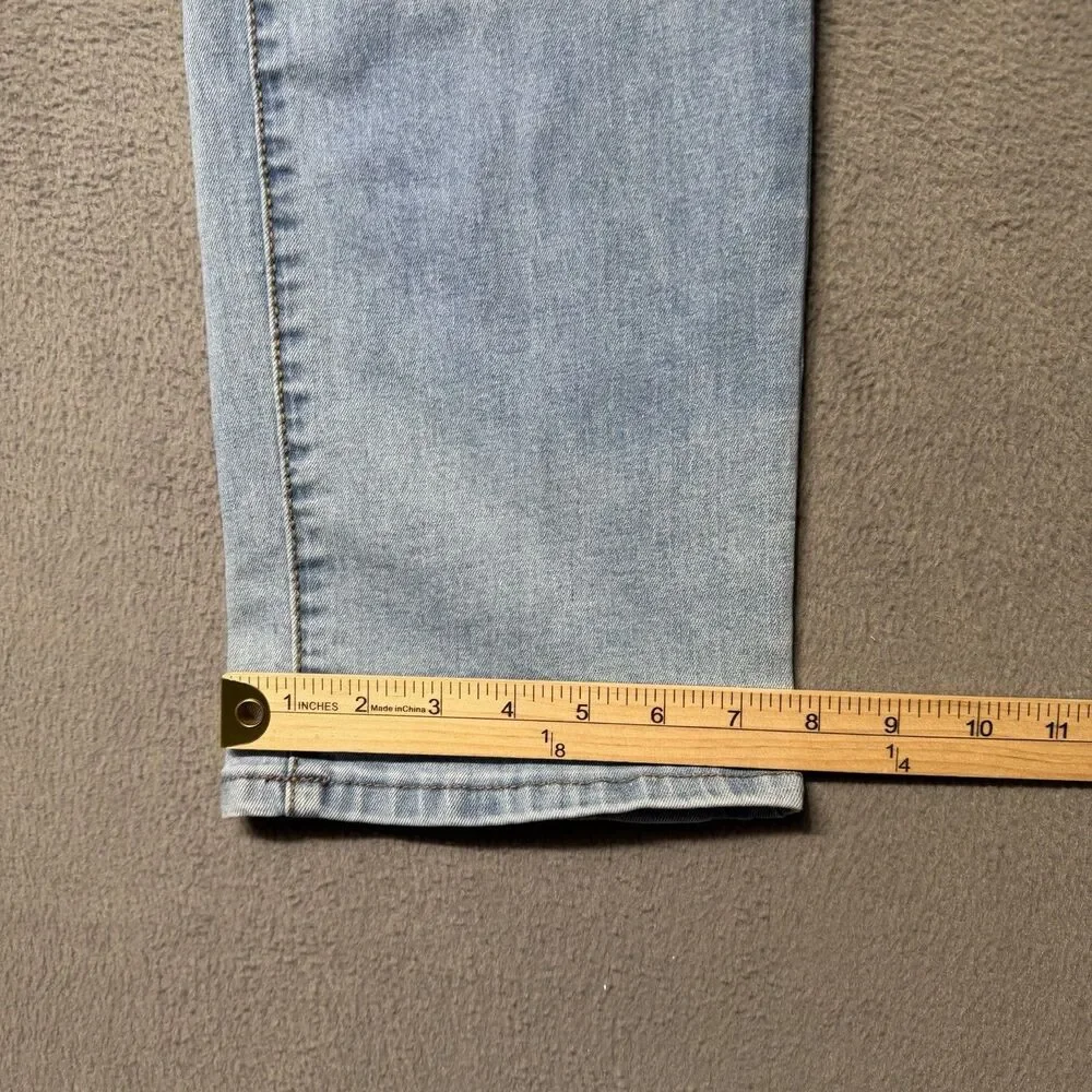 Flamingals Womens 2XL Jeans Straight Leg Mid Rise Flap Pockets Stretch Denim